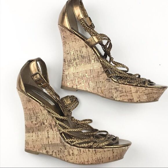 Jennifer Lopez Braided Wedge Sandals Size 9 - Picture 1 of 11